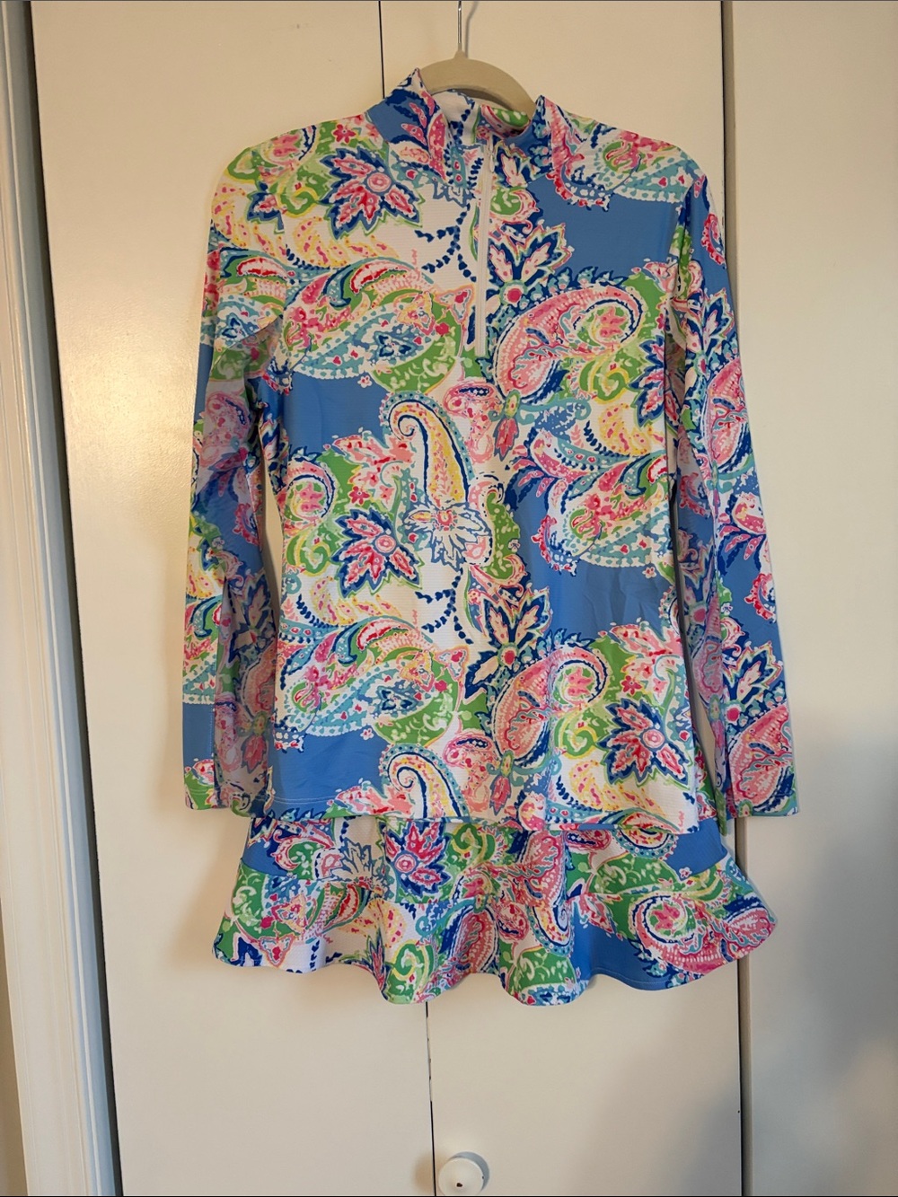 Gottex Petra Paisley 1/4 Zip Pullover and Skort
